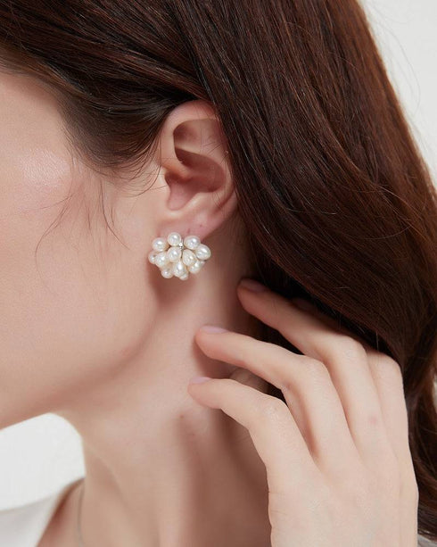 Floral Oval Pearl Set Necklace and Earrings (Purchase Individually) - House Of Pearls